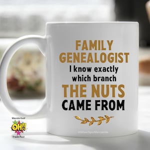 Genealogy Gift Mug, Genealogist Gift, Ancestry Research Mug, Gift for Family Historian, Family Ancestry Research Mug, Family Reunion Gift