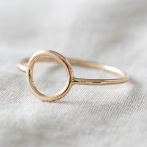 Super Thin Gold Circle Ring, Dainty Gold Filled Ring, Gold Rings for Women, Gold Stackable Rings, Gold Filled Ring, 14k Gold Ring