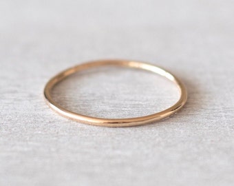 Super Thin Gold Filled Ring, Gold Rings for Women, Dainty Ring, Delicate Ring, Stackable Ring, Midi Ring, Knuckle Ring, 14k Gold Ring