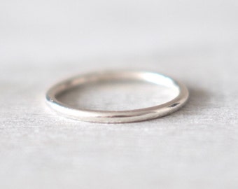 Sterling Silver Ring, Plain Silver Stacking Ring, Minimalist Silver Band, Simple Silver Thumb Ring, Silver Rings for Women