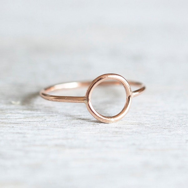 Super Thin Rose Gold Circle Ring, Dainty Rose Gold Filled Ring, Gold Rings for Women, Rose Gold Stackable Rings, 14k Rose Gold Ring