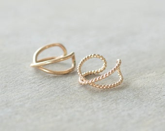 Gold Filled X Ear Cuff, No Piercing Ear Wrap, Gold Cuff Earrings, Dainty Jewelry, Simple Jewelry, Cartilage Cuff Earrings