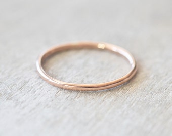 Thin Rose Gold Filled Ring, Dainty Rose Gold Ring, Simple Ring, Knuckle Ring, Midi Ring, Rings for Women