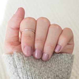 Super Thin Silver Midi Ring, Sterling Silver Knuckle Ring, Dainty Silver Ring, Thin Rings for Women