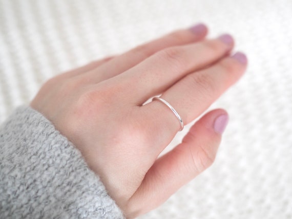Simple silver 2024 ring for women