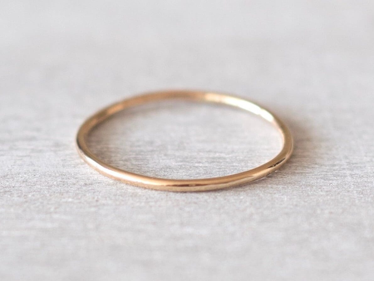 Super Thin Gold Filled Ring, Gold Rings for Women, Dainty Ring, Delicate Ring, Stackable Ring, Midi Ring, Knuckle Ring, 14k Gold Ring