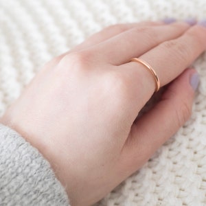 Rose Gold Filled Ring Set, Simple Rose Gold Minimal Rings, Stacking Ring Set, Rose Gold Rings for Women image 3