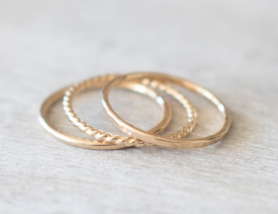 Gold Ring, Stacking Ring, Solid Gold Ring, Dainty Gold Ring, Minimalist Ring,  Thin Gold Ring, 14K Gold Ring, Stackable Ring, Knuckle Ring. - Etsy