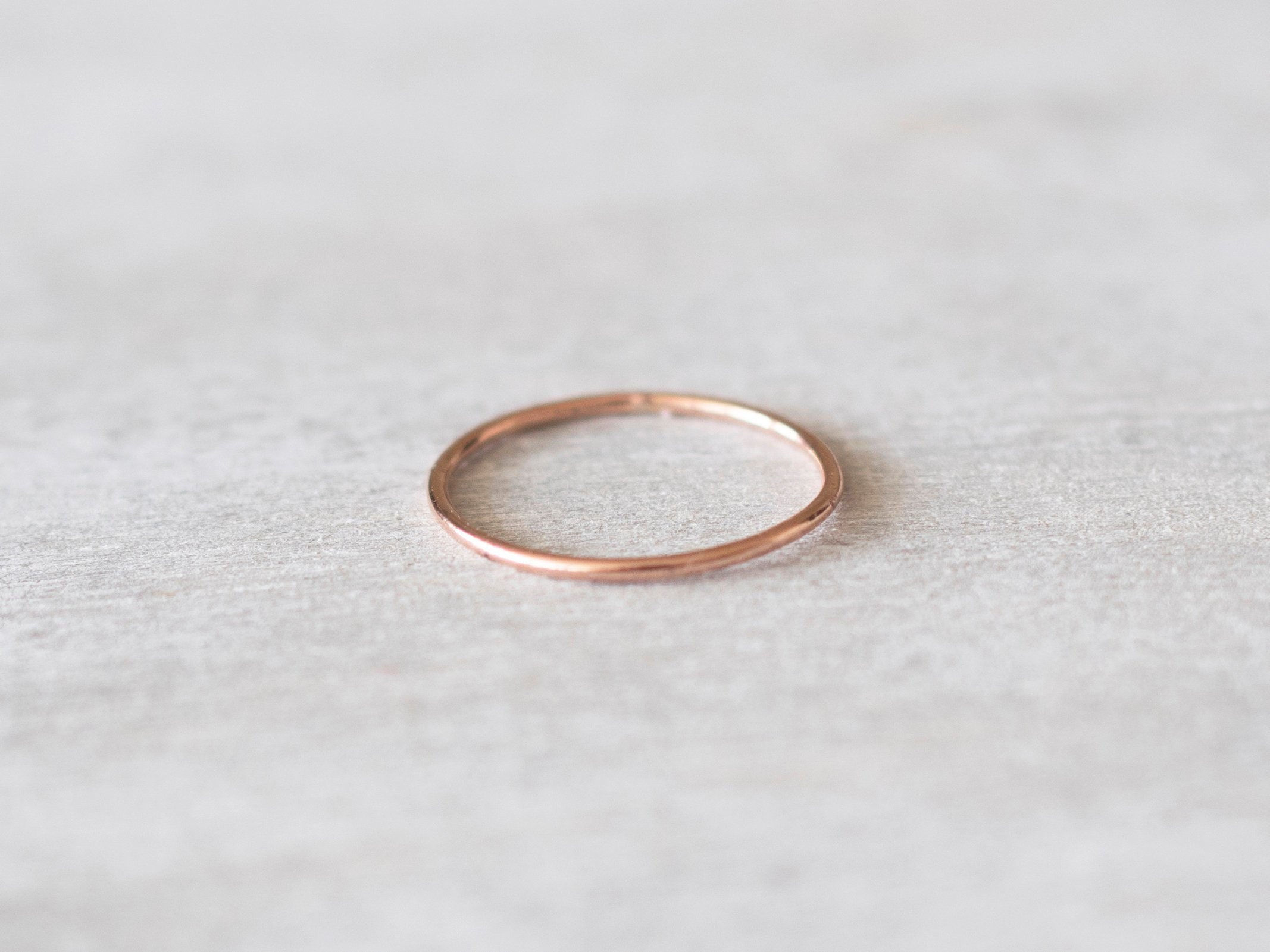 Super Thin Rose Gold Ring Rose Gold Filled Ring Dainty Ring Etsy