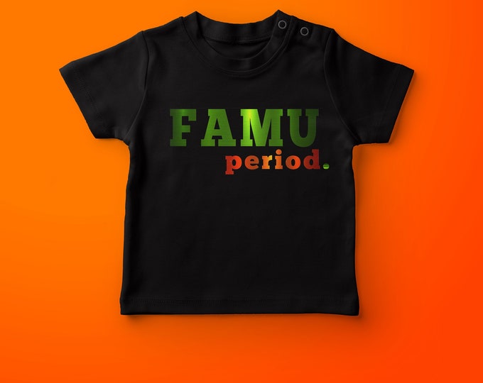 FAMU Rattlers Kid's\Baby Shirt- FAMU Boy TShirt In Metallic (No Glitter) \ Available In Babies, Kids & Youth Sizes