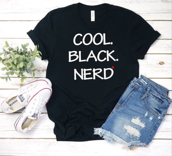 Cool Black Nerd Tee Etsy