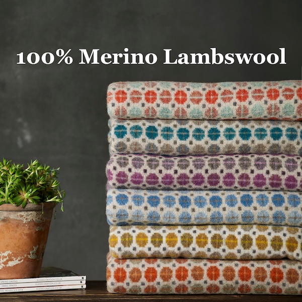 100% Merino Lambswool Throw Blanket Wool,Milan Collection,Woollen Blanket,Woollen Throw,Wool Baby Blanket, Bronte by Moon Made in England