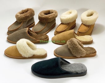 Sheepskin Slippers, Leather slippers, Leather Boots Handcraft 100% Sheepskin Wool with Real Leather ......... and many more