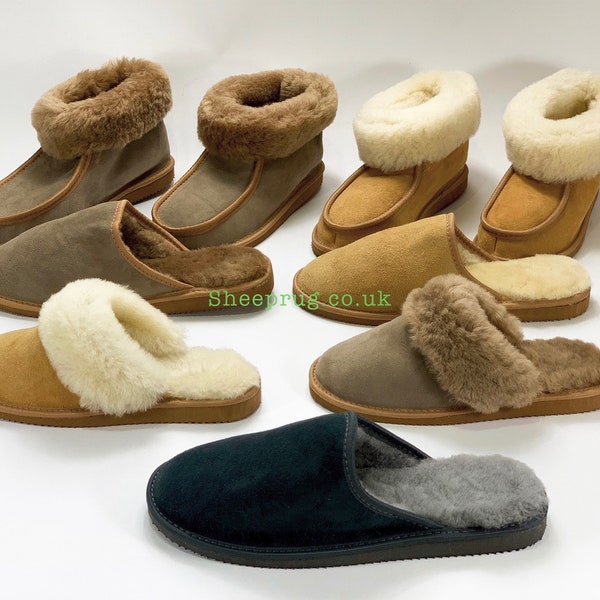 Sheepskin Slippers, Leather slippers, Leather Boots Handcraft 100% Sheepskin Wool with Real Leather ......... and many more