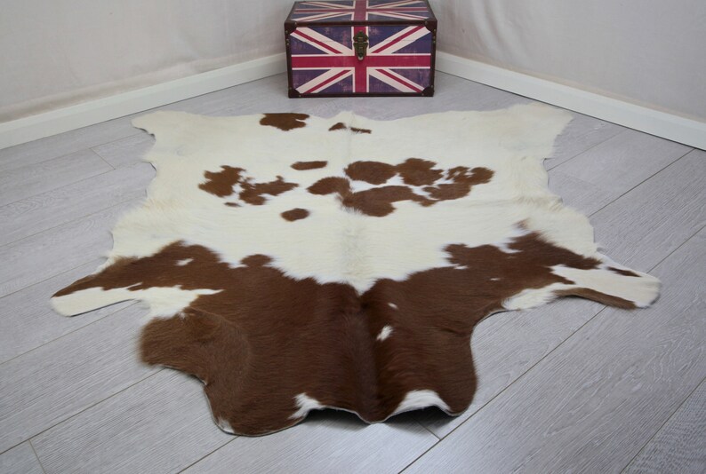 Cowhide Cow Hide Calf Skin Fur Rug Pelt Leather 100 Natural Etsy