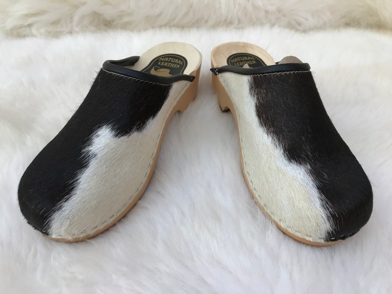 cowhide clogs