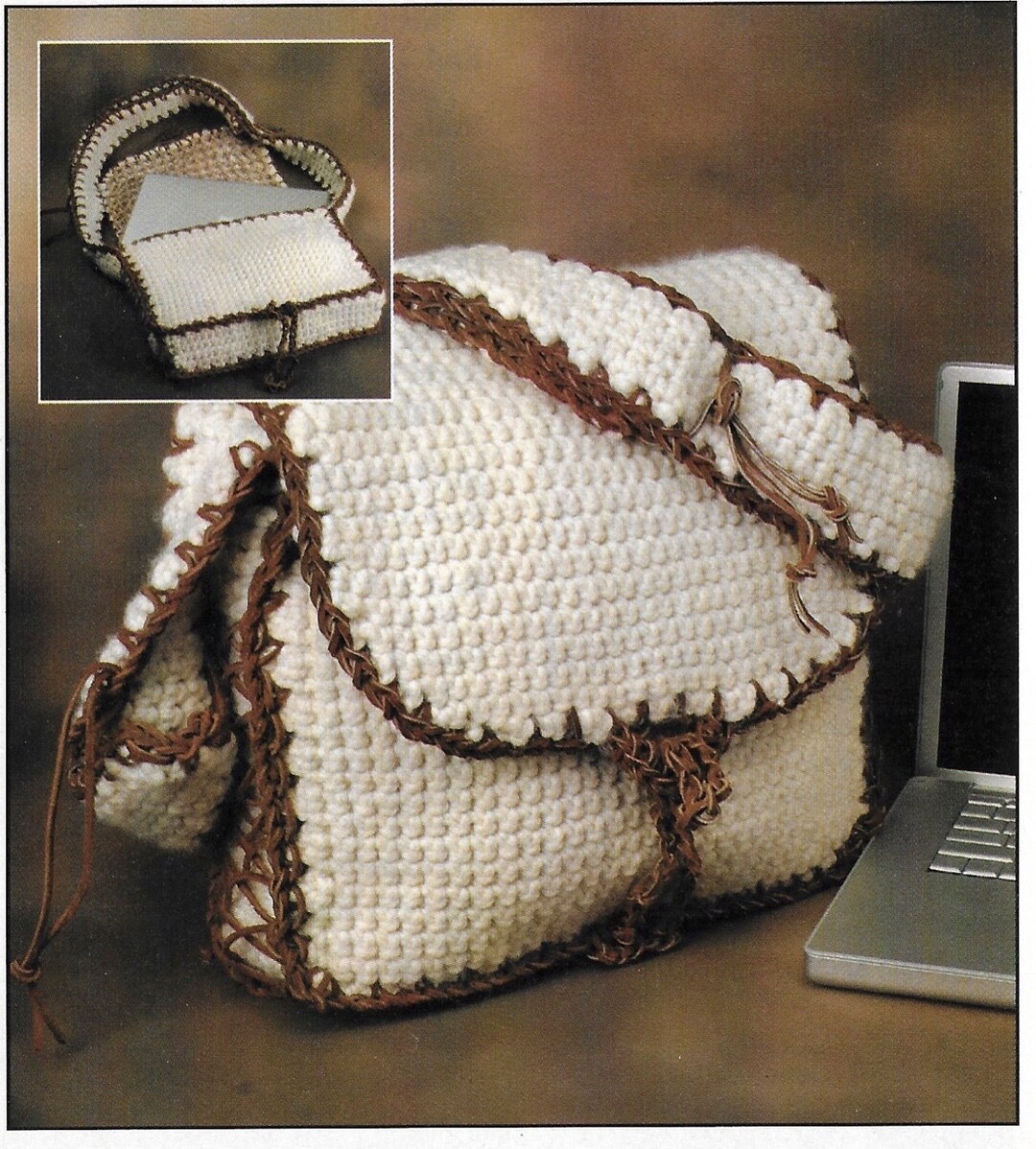 Messenger Laptop Bag Crochet Pattern DIGITAL DOWNLOAD Annie's Favorite