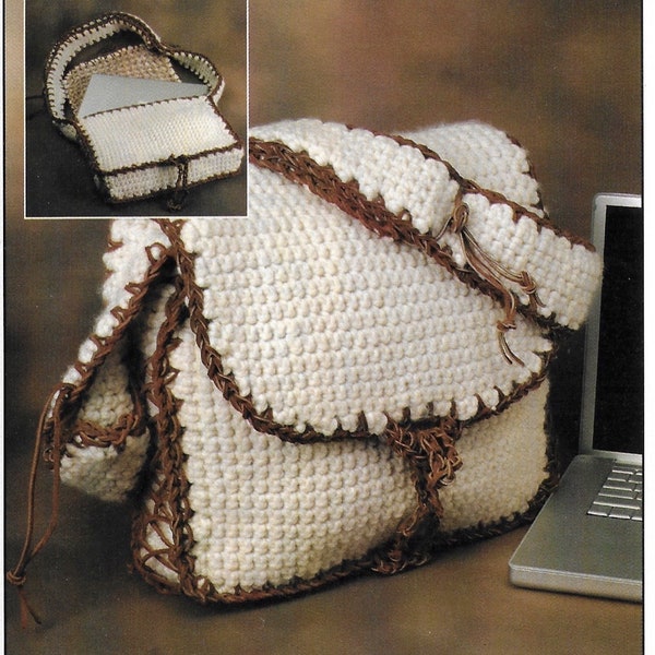 Messenger Laptop Bag Crochet Pattern- DIGITAL DOWNLOAD Annie's Favorite Crochet Lace