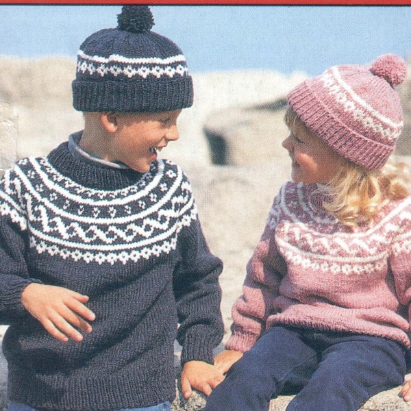 Knit Pullover and Toque Pattern Digital Download