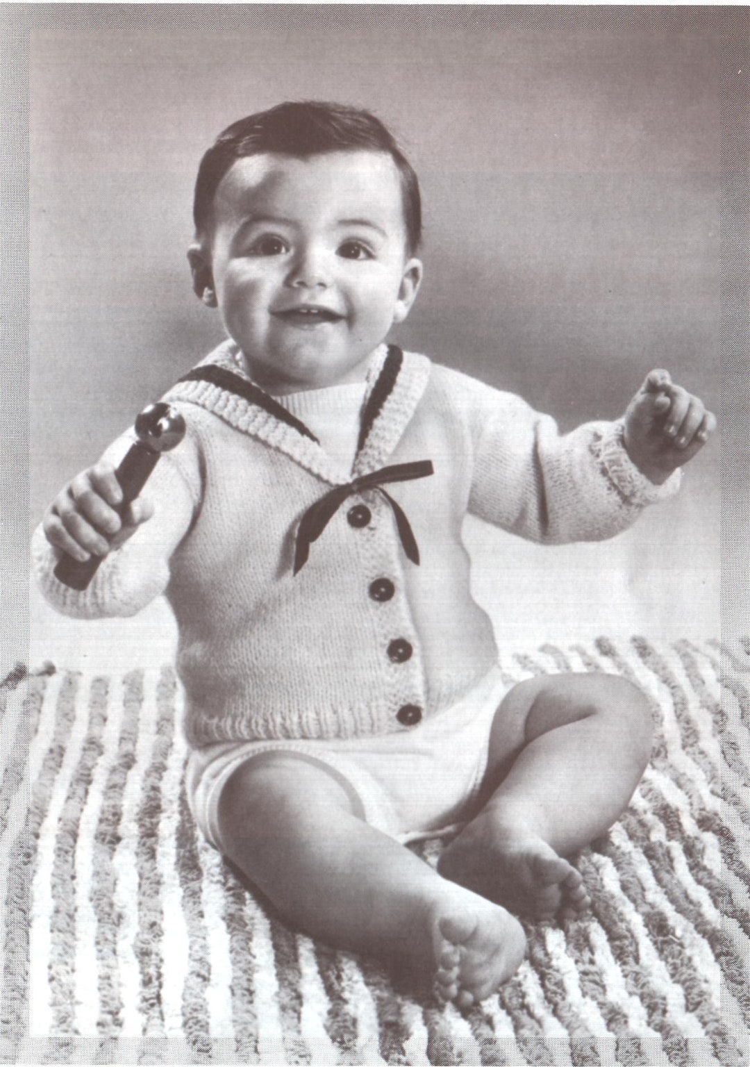 Sailor Collar Cardigan Knitting Pattern Etsy