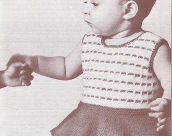 Padrão de vestido de bebê em malha