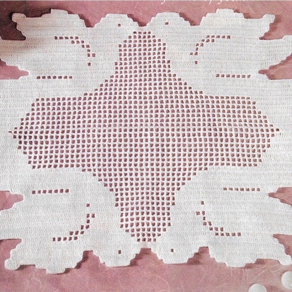 Turtledoves Doily Crochet Pattern- DIGITAL DOWNLOAD Annie's Favorite Crochet Oct 2005
