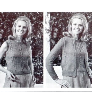 Cable Twin Set Knitting Pattern