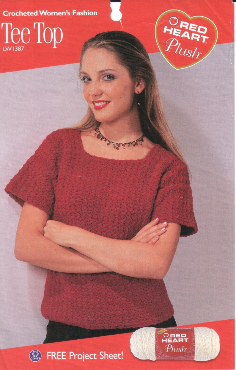 Tee Top Digital Download Crochet Pattern image 1