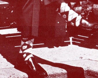 Meias Argyle para homens com padrão de tricô