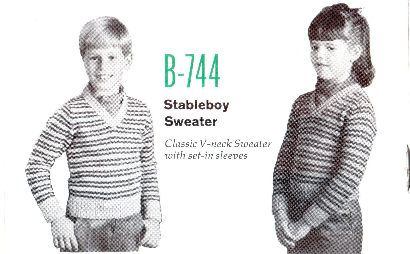Stable Boy or Girl Sweater Knitting Pattern Etsy