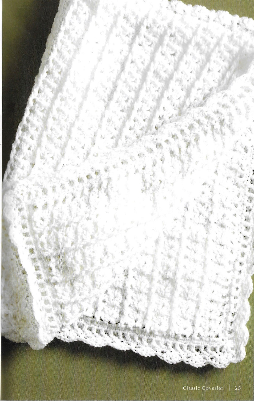 Classic Coverlet Crochet Pattern DIGITAL DOWNLOAD Small Comforts Etsy