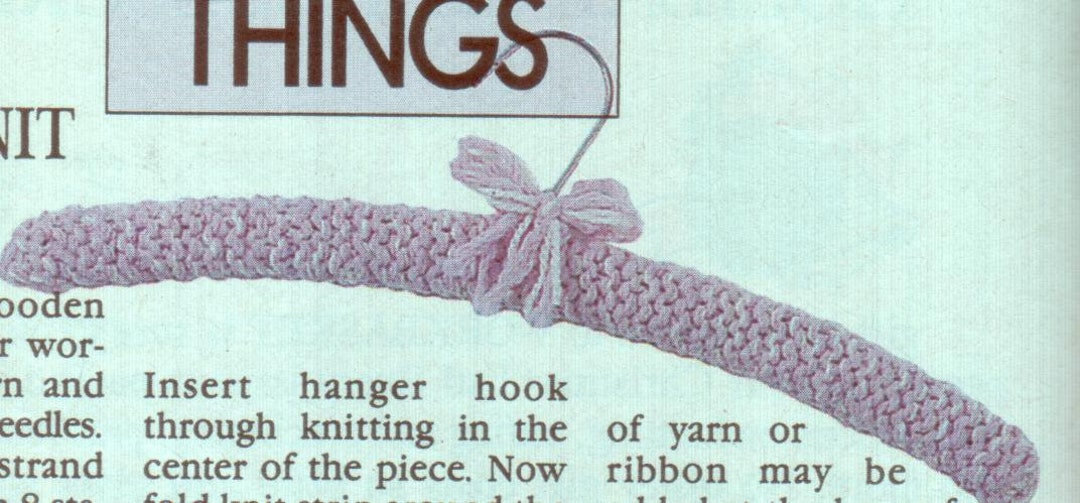 Knitted Hanger Cover Pattern Etsy