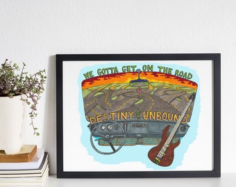 Destiny Unbound (Phish) Art Print // Phish Art // Lyric Art // Art Print // Shakedown Goods // Phish Gifts // Poster