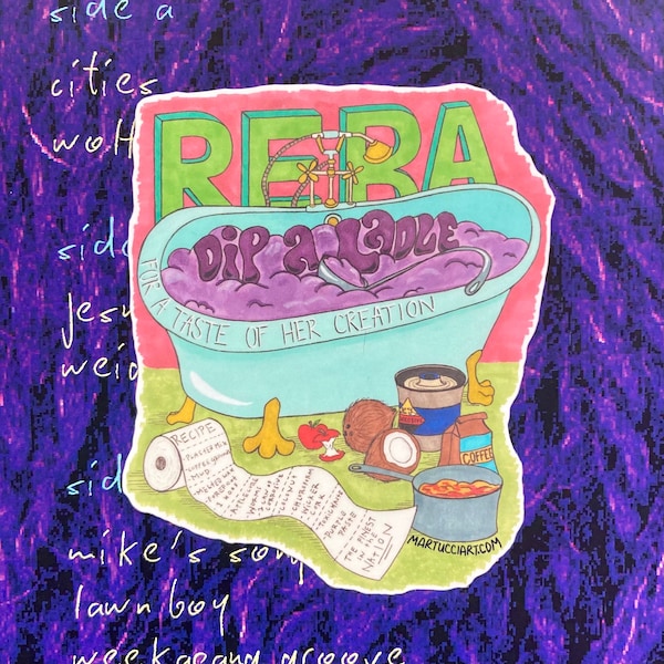Reba (Phish) Sticker // Vinyl Sticker // Phish Art // Lyric Art // Waterproof Sticker // Shakedown Goods // Phish Song // Phish Gifts