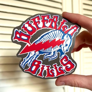 Buffalo Bills Sticker // Vinyl Sticker // Grateful Dead // Football // Bills Mafia // Water Resistant // UV Protected // Buffalo Bills Fan