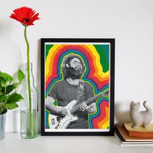 Jerry Garcia Portrait Art Print // Jerry Garcia // Grateful Dead // Portrait // Art Print // Wall Art // Wall Decor // Guitar // Musician