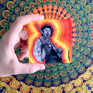 Jimi Hendrix Portrait Sticker / Vinyl Sticker / Water Resistant  / UV Protection / Jimi Hendrix / Guitar / Psychedelic / Portrait / Musician