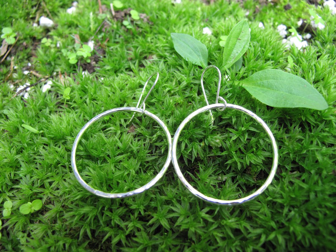 Sterling Silver Hoop Earrings Etsy