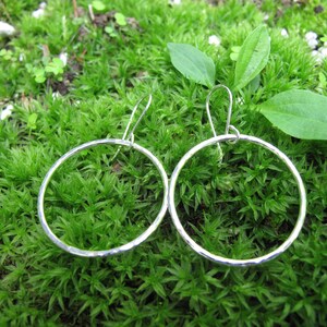 Sterling silver hoop earrings