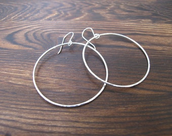 Silver boho hoops