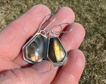 Labradorite dangles