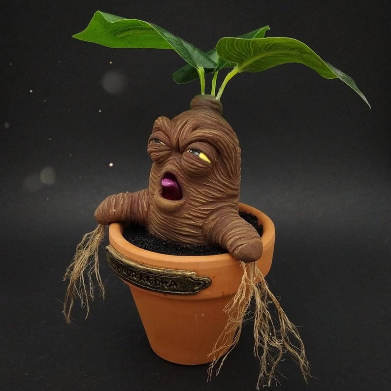 Mandrake in pot screaming mandrake crying mandrake Harry