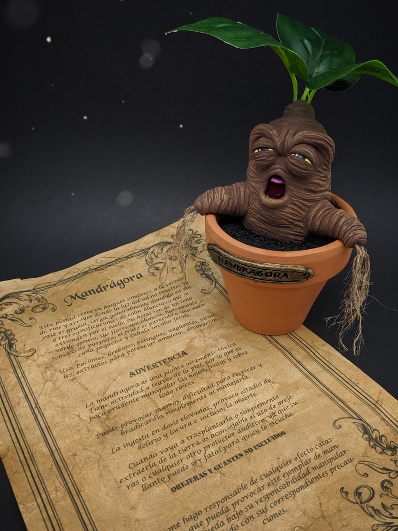 Mandrake in pot screaming mandrake crying mandrake Harry