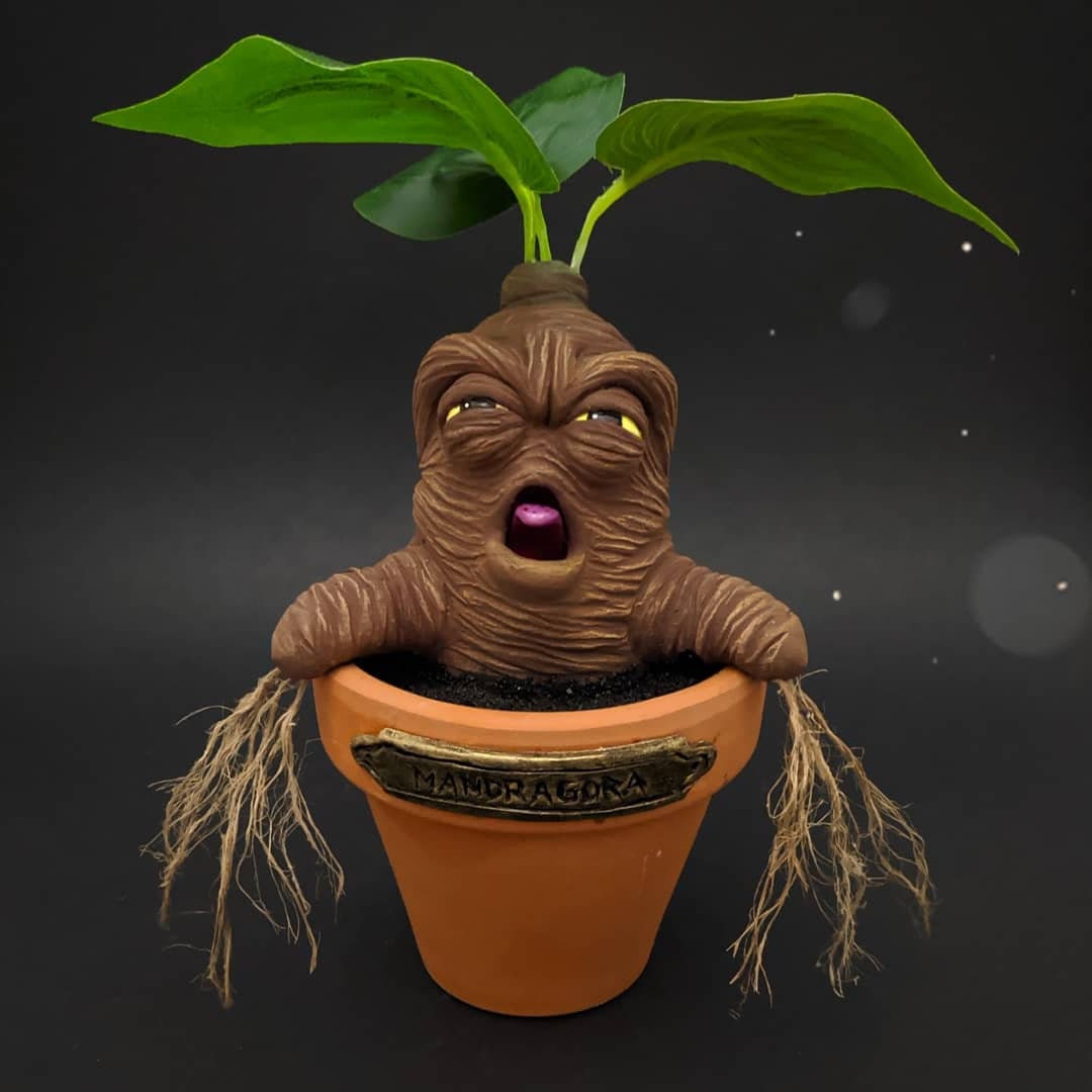 Mandrake in pot screaming mandrake crying mandrake Harry