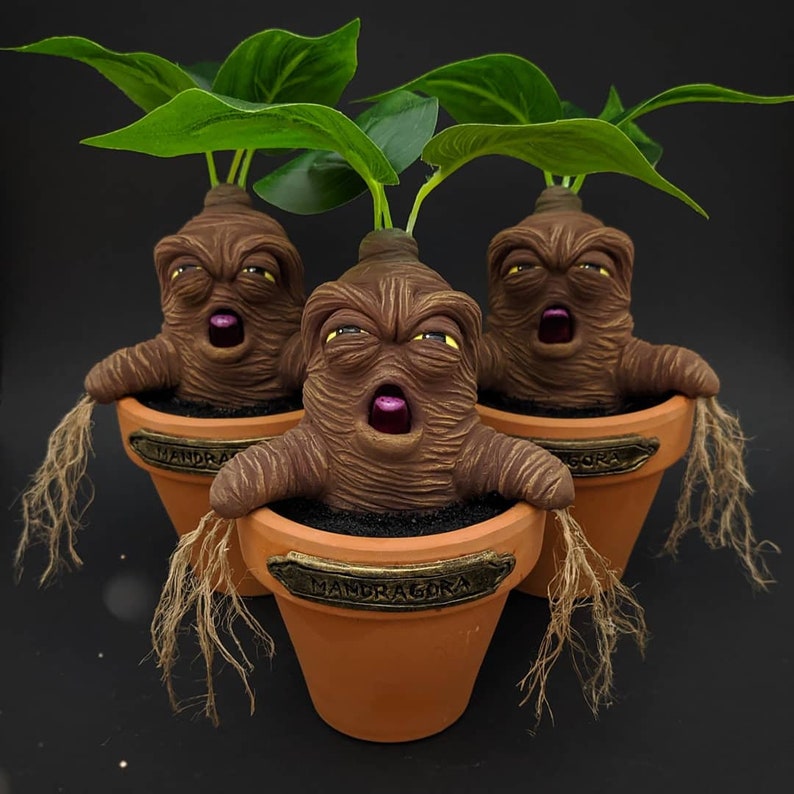 Mandrake in pot screaming mandrake crying mandrake Harry