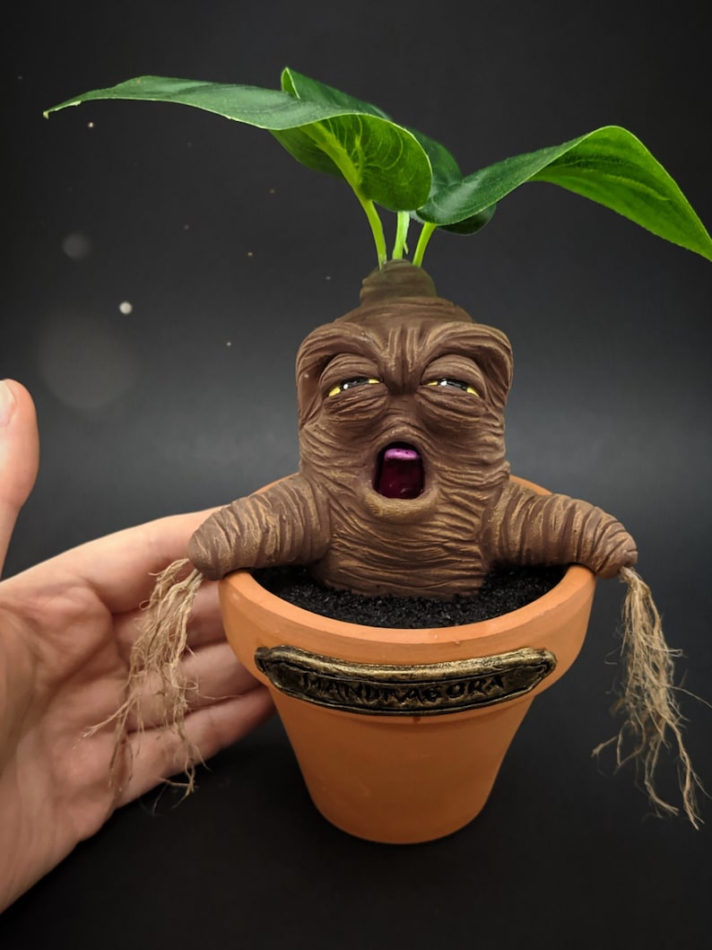 Mandrake in pot screaming mandrake crying mandrake Harry