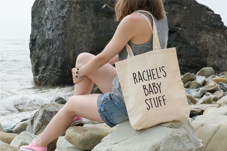 Personalised Canvas Bag Mom Gift Custom Baby Gift Baby Shower Gifts Custom Name Bag Personalized Tote Bag Mum Custom Baby Tote Bag
