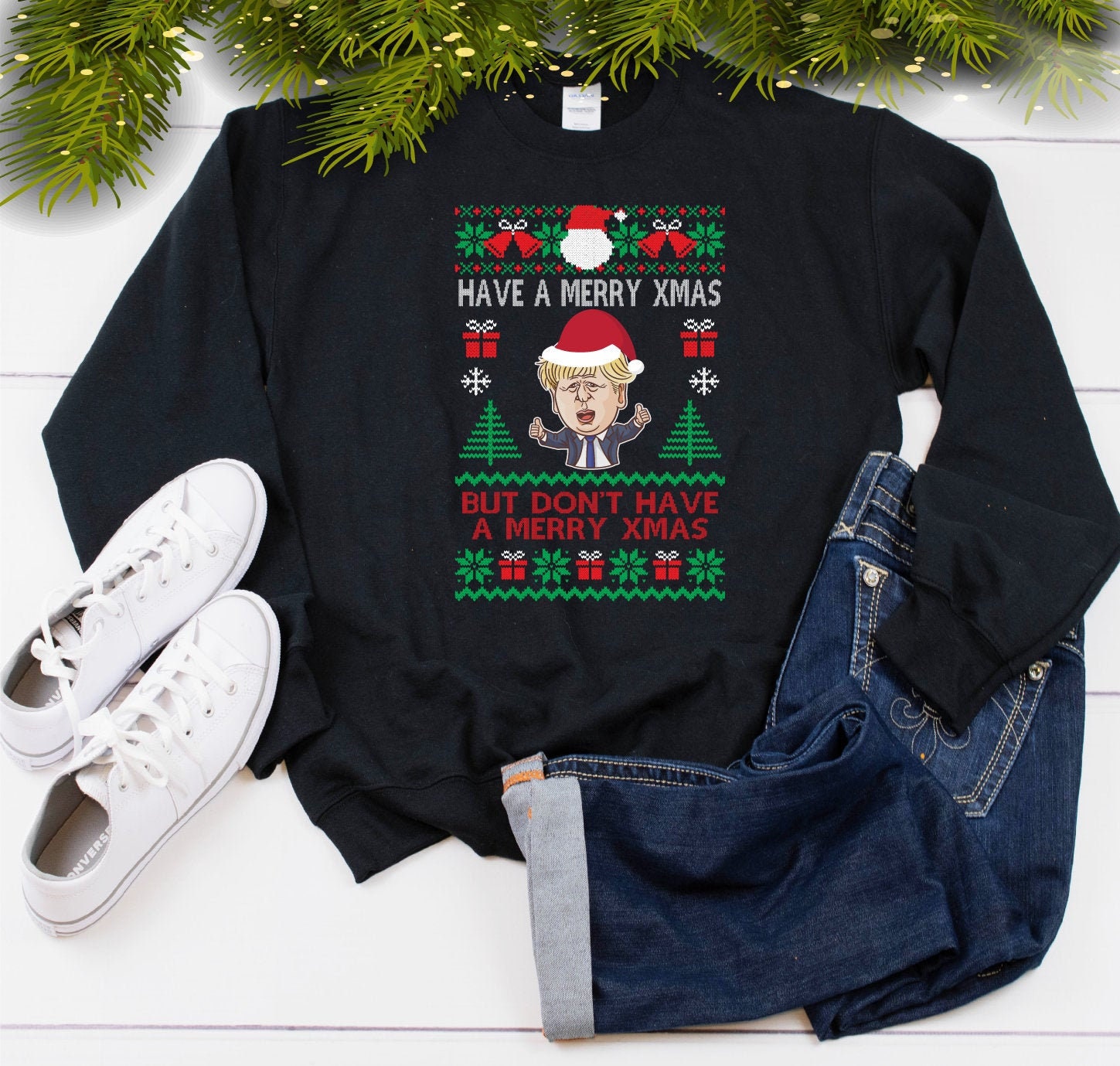 christmas jumper boris johnson