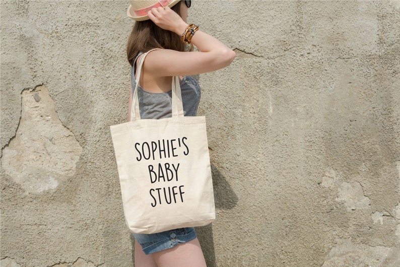 Personalised Canvas Bag Mom Gift Custom Baby Gift Baby Shower Gifts Custom Name Bag Personalized Tote Bag Mum Custom Baby Tote Bag