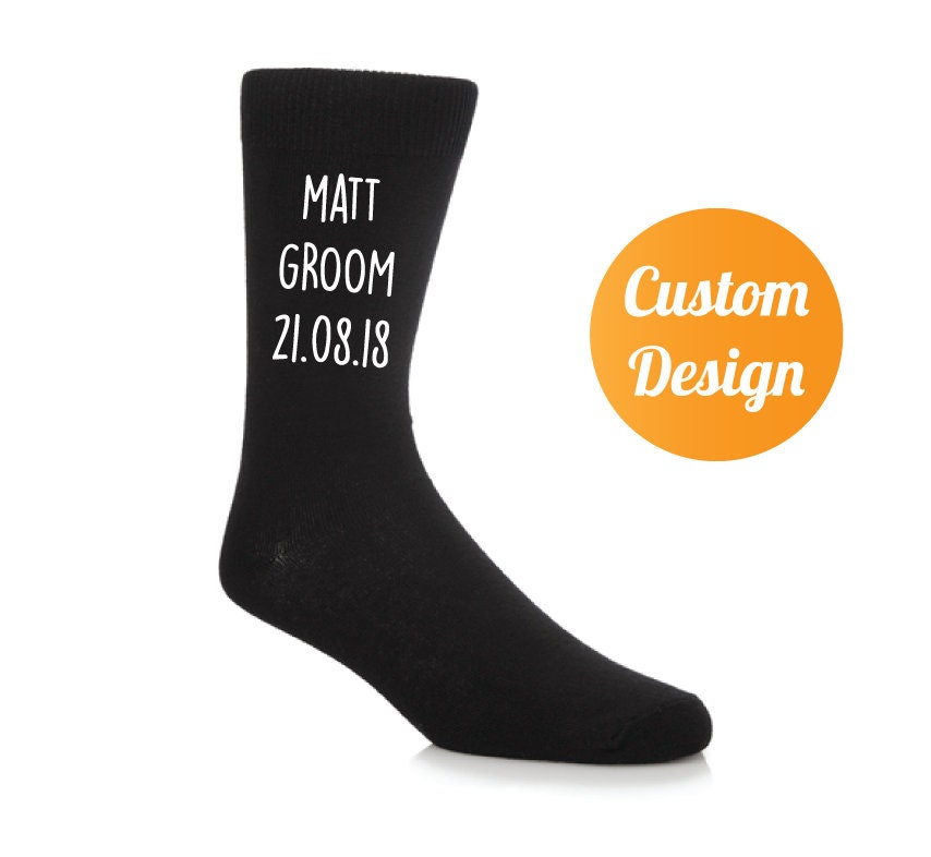 Groom Socks Groomsmen Socks Custom Groom Socks Name Socks Etsy